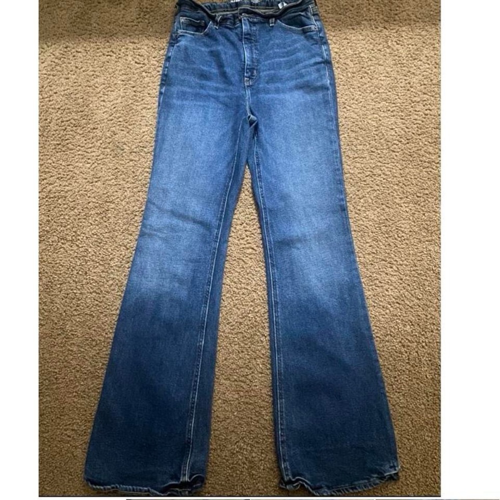 High Waisted Medium Wash Flared Jeans